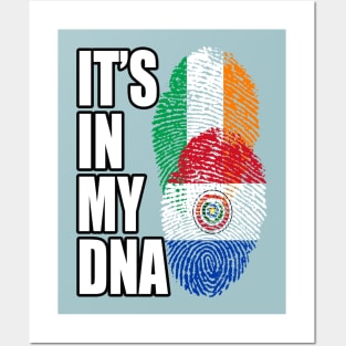 Paraguayan And Irish Mix Heritage DNA Flag Posters and Art